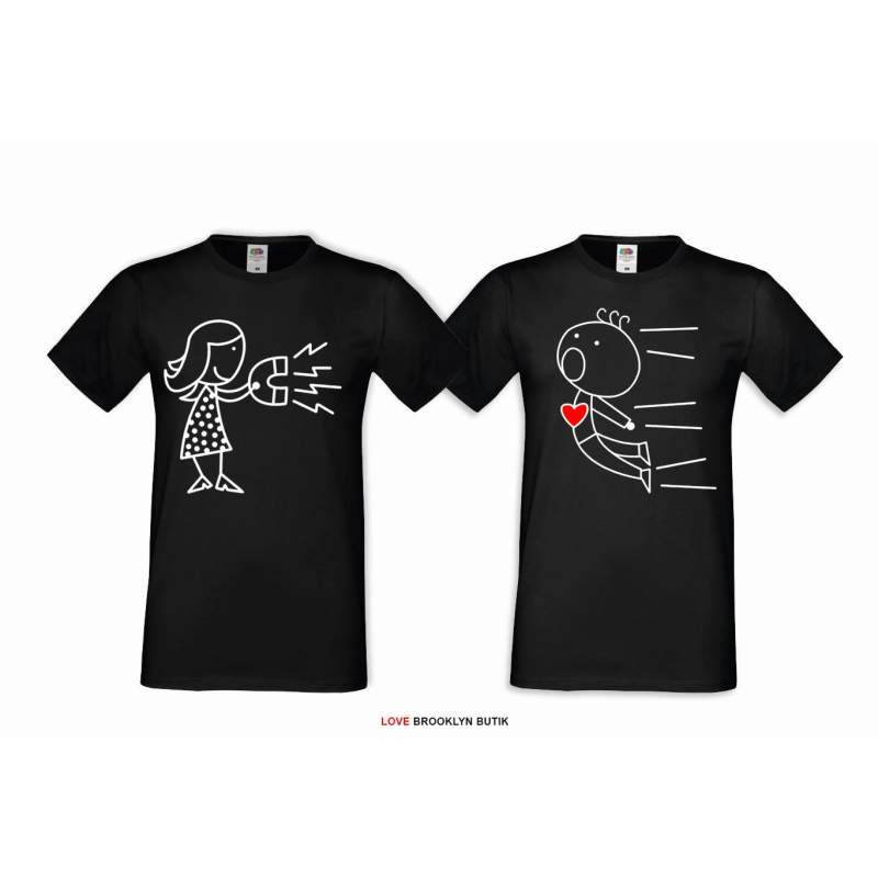 T-shirt DLA PAR 2 SZT MOJA babeczka MOJA ciacho napis z przodu