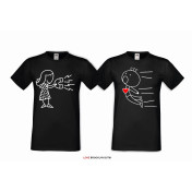 T-shirt DLA PAR 2 SZT MOJA babeczka MOJA ciacho napis z przodu