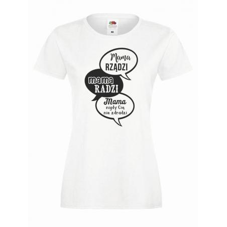 T-shirt lady MAMA RZĄDZI MAMA RADZI