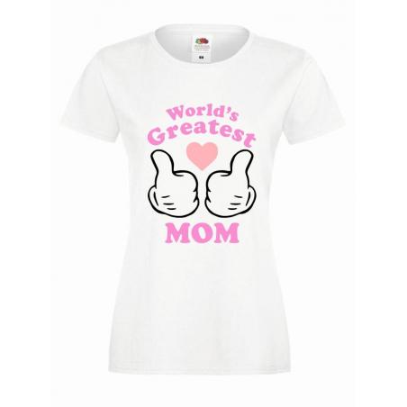 T-shirt lady slim DTG GREATEST MOM