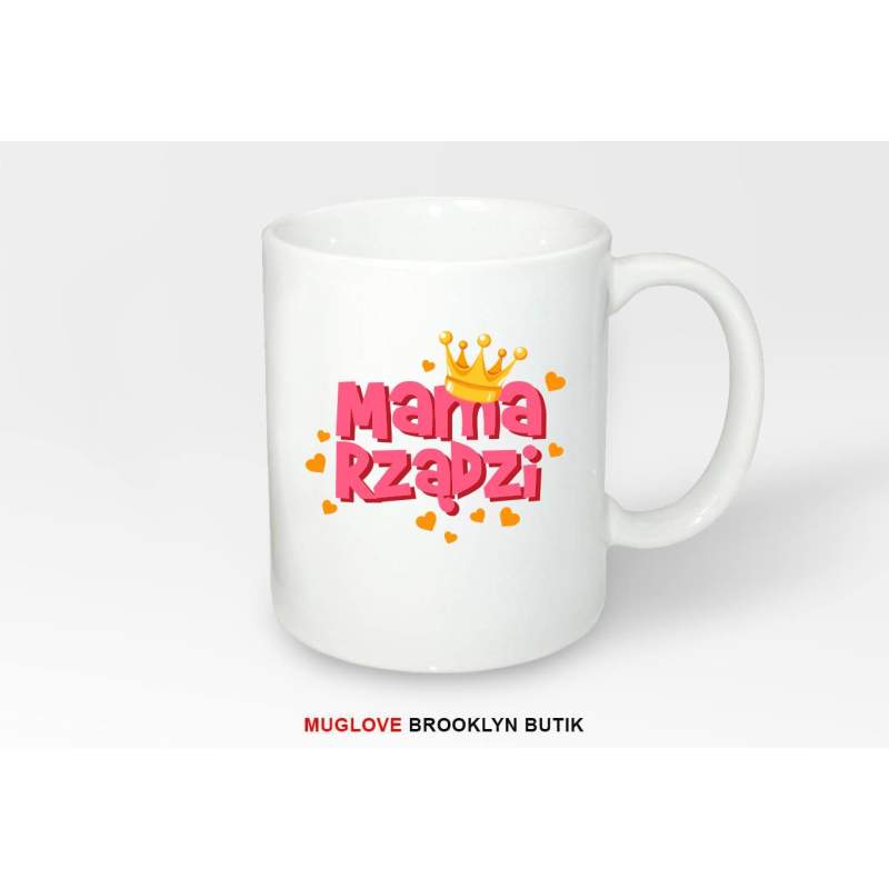 Kubek z nadrukiem MAMA RZĄDZI