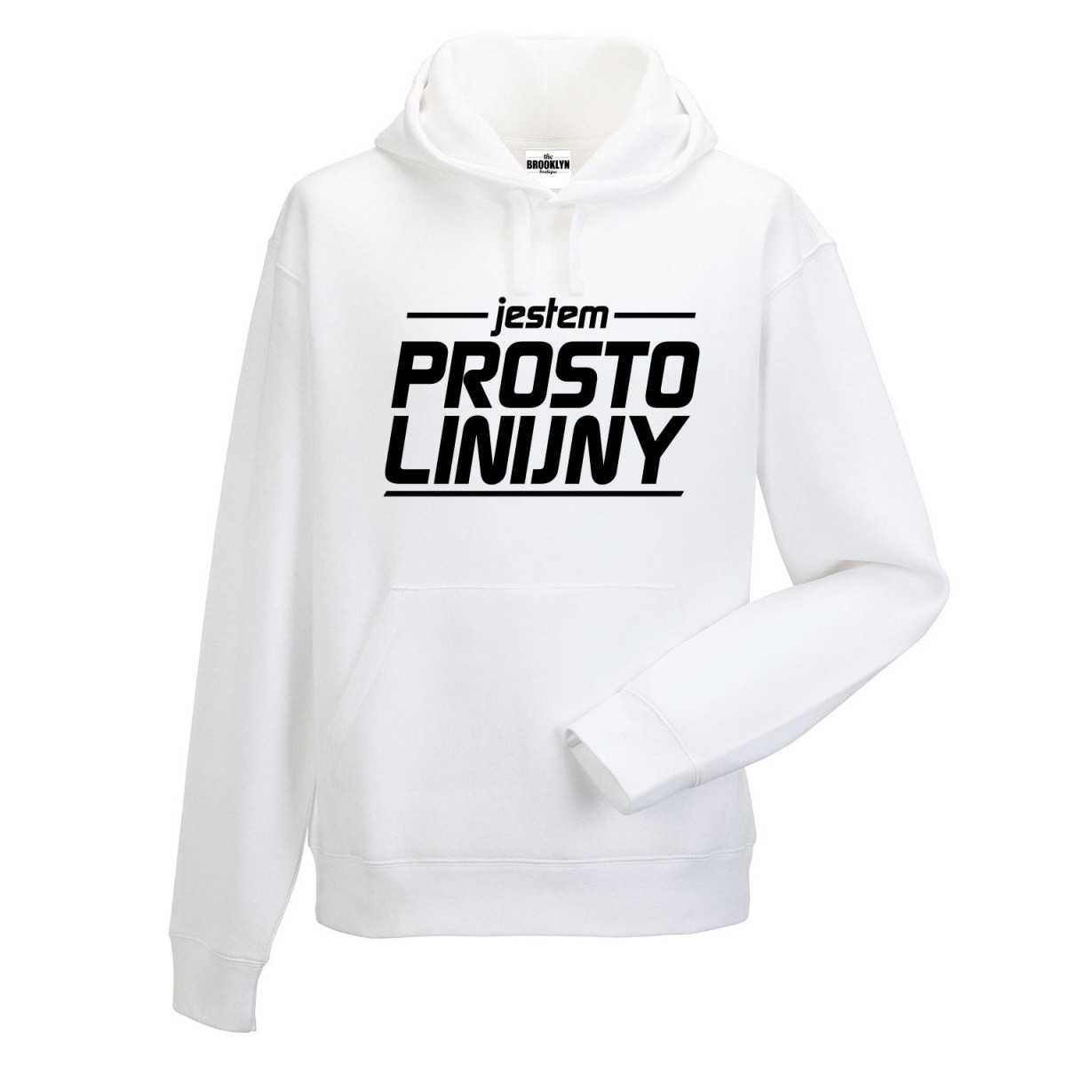 bluza z kapturem JESTEM PROSTOLINIJNY