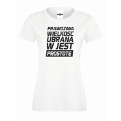 T-shirt lady PRAWDZIWA WIELKOŚĆ