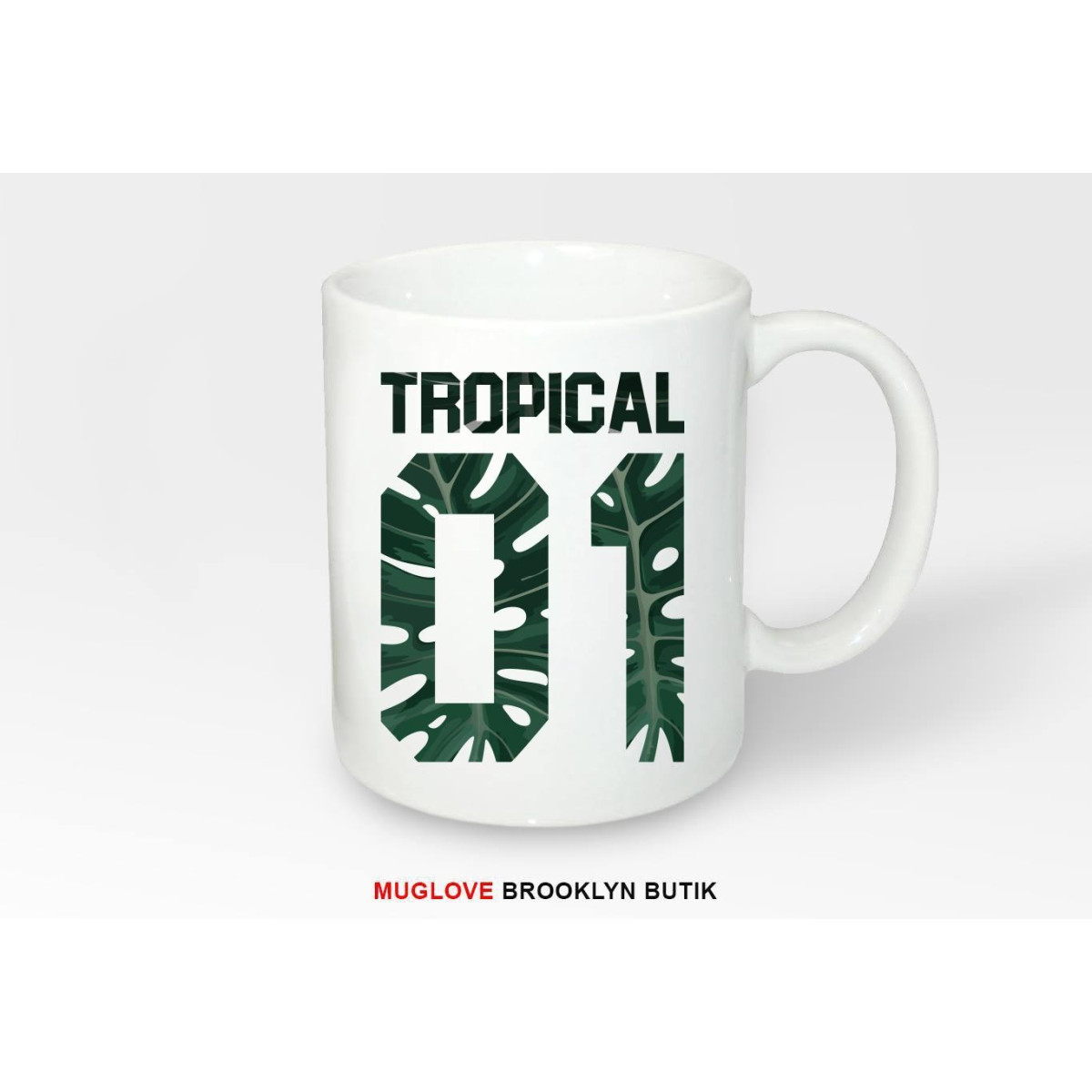 Kubek z nadrukiem Tropical 01 Monstera