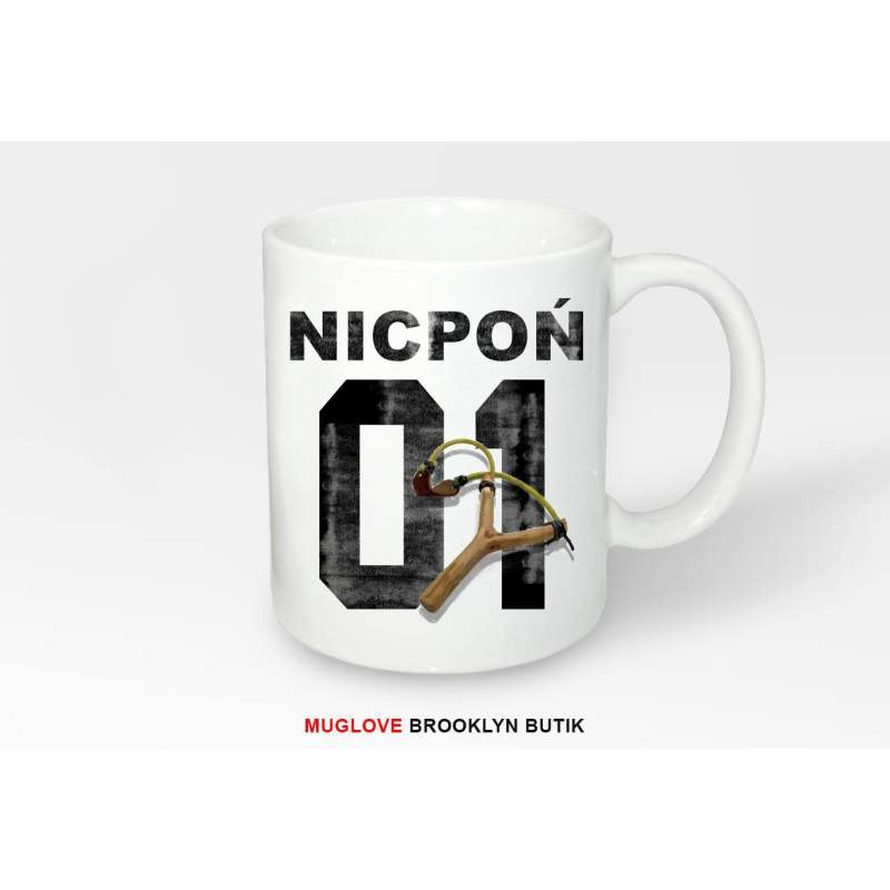 Kubek z nadrukiem Nicpoń 01 Slingshot