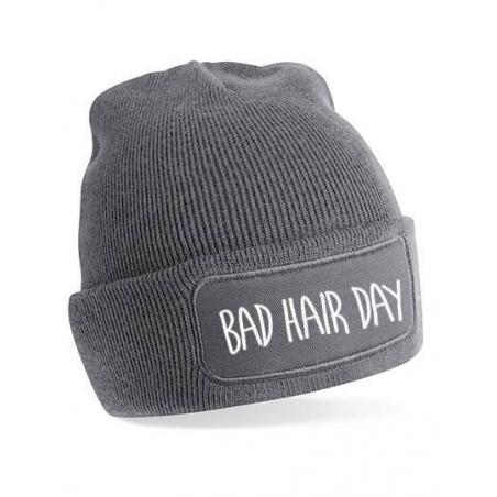 czapka bad hair day szary