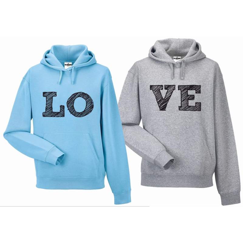 bluza z kapturem dla par Lo & Ve