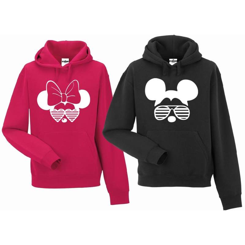 bluza z kapturem dla par Minnie & Mickey Sunglasses