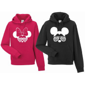 bluza z kapturem dla par Minnie & Mickey Sunglasses