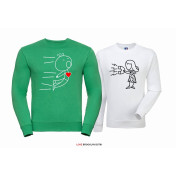 Bluza dla par ATTRACTION zielony - biały