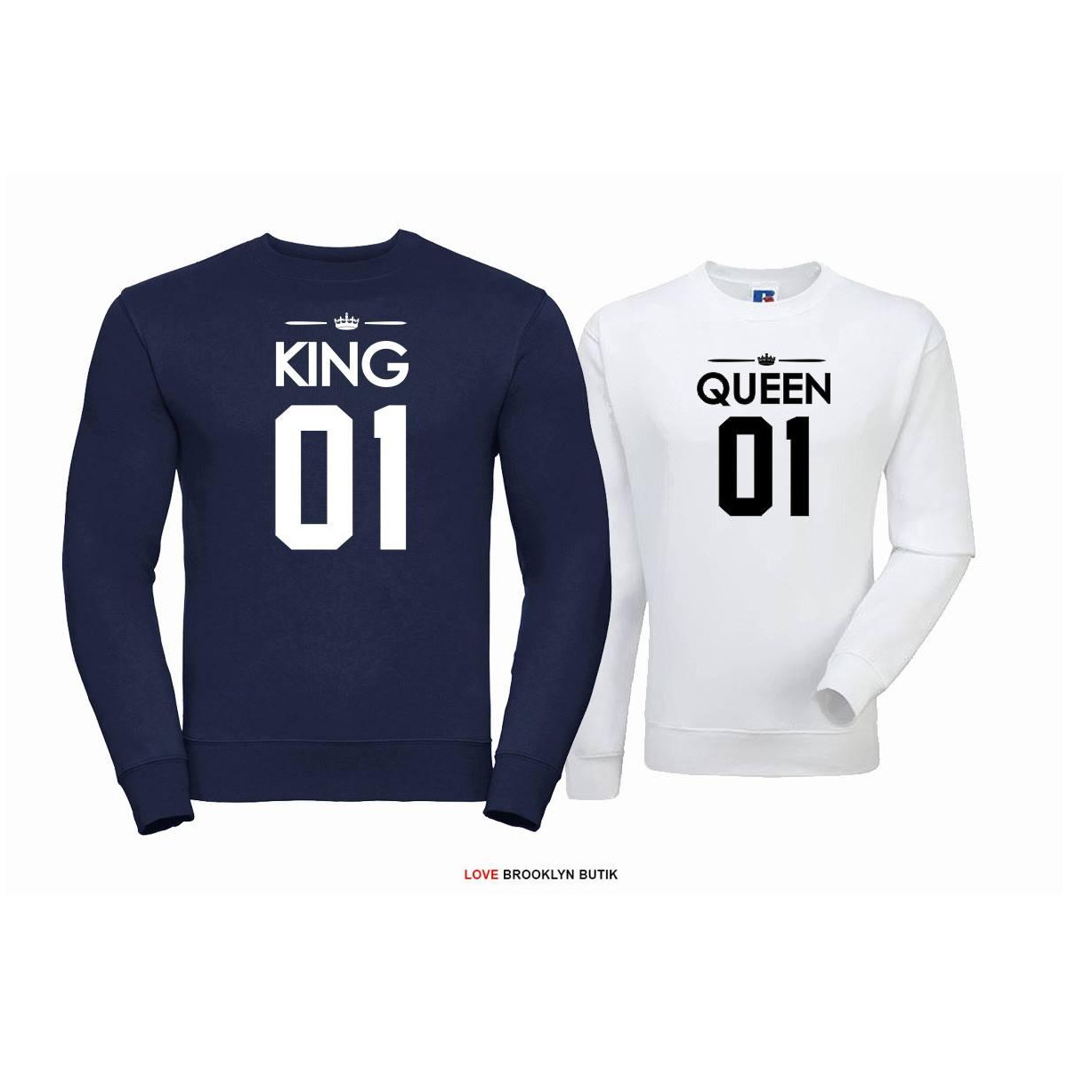 Bluza dla par Queen 01 & King 01 czarny - burgund