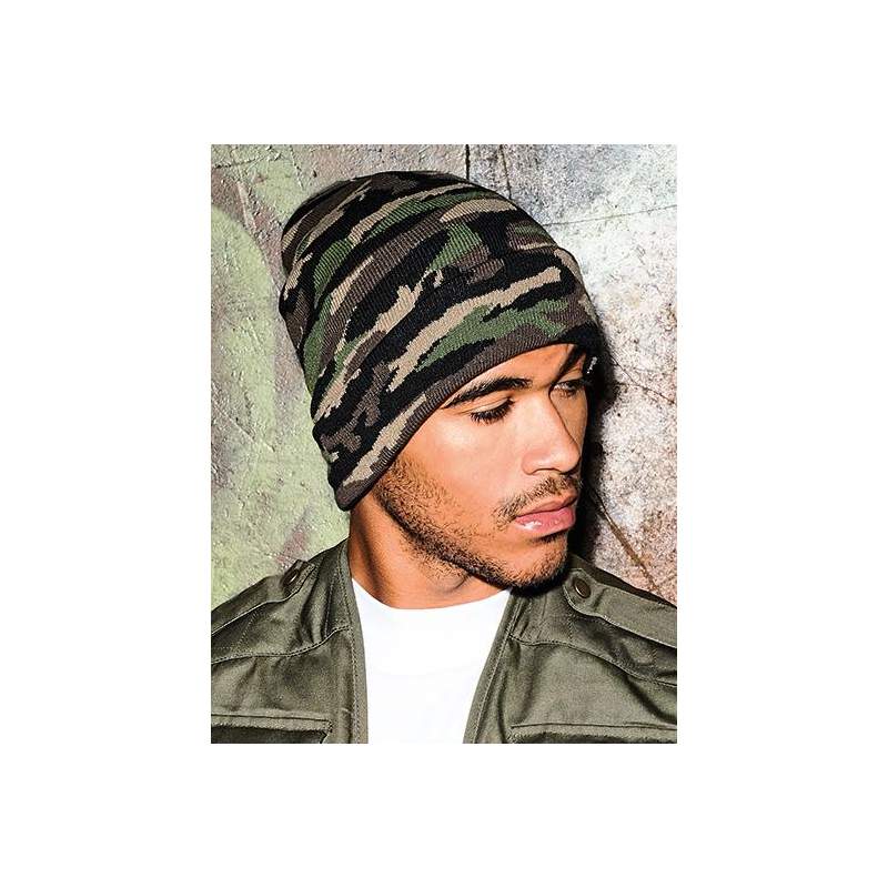 czapka POMPON PASKI /granatowy+czerwony/