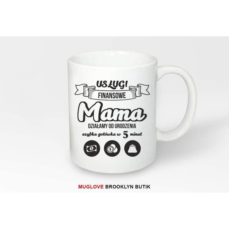 Kubek z nadrukiem jeść spać grać