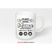 Kubek z nadrukiem jeść spać grać