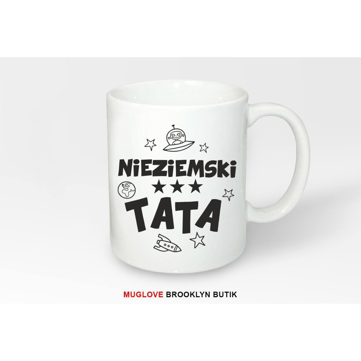 Kubek z nadrukiem jeść spać grać