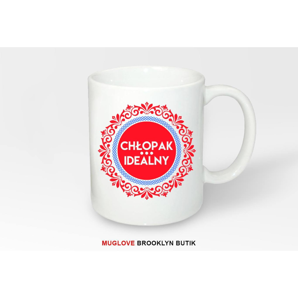 Kubek z nadrukiem jeść spać grać