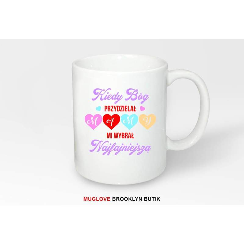 Kubek z nadrukiem jeść spać grać