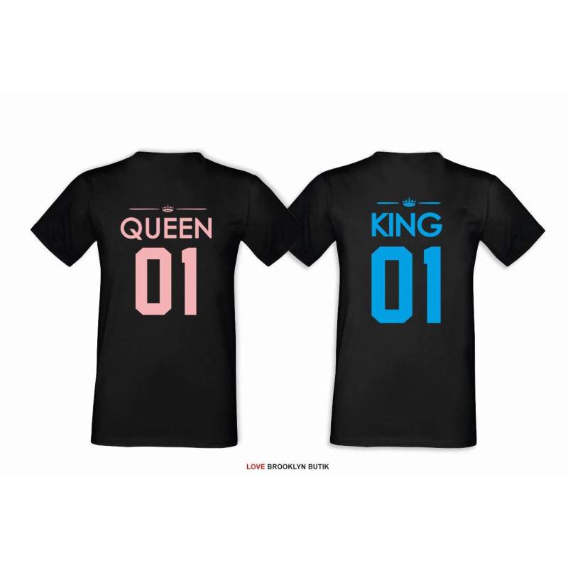 T-shirt DLA PAR 2 SZT QUEEN & KING COLOR
