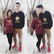 Bluza dla niej i dla niego Queen & King corone gold