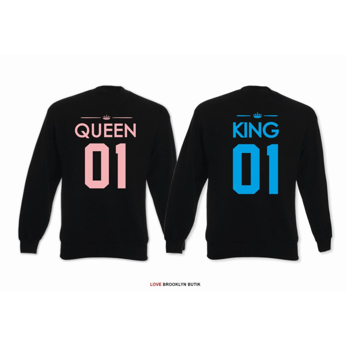 Bluza z kapturem DLA PAR 2 SZT QUEEN 01 & KING 01 GOLD