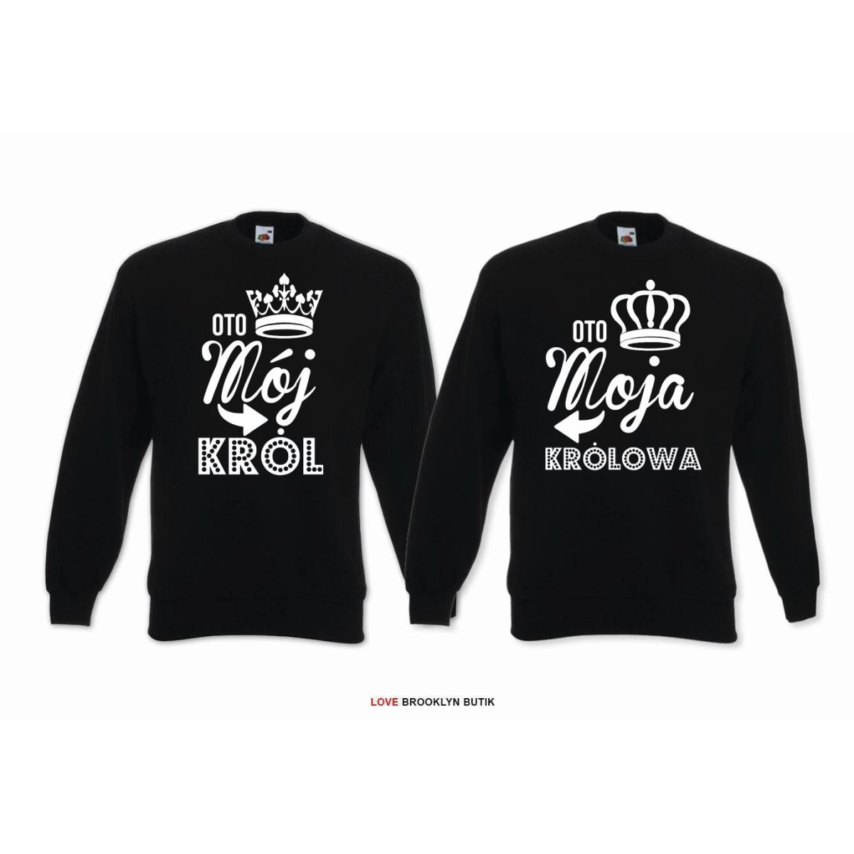 DLA PAR 2 SZT MÓJ król MOJA królowa napis z przodu