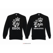 DLA PAR 2 SZT MÓJ król MOJA królowa napis z przodu