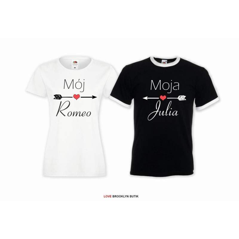 T-shirt dla par Julia&Romeo lady/oversize 2 szt