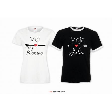 T-shirt dla par Julia&Romeo lady/oversize 2 szt