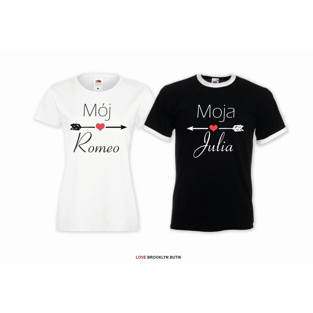 T-shirt dla par Julia&Romeo lady/oversize 2 szt