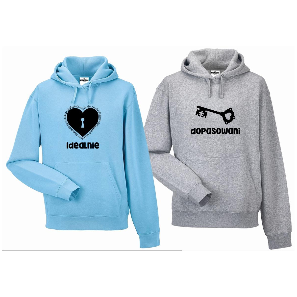 bluza z kapturem dla par Idealnie Dopasowani