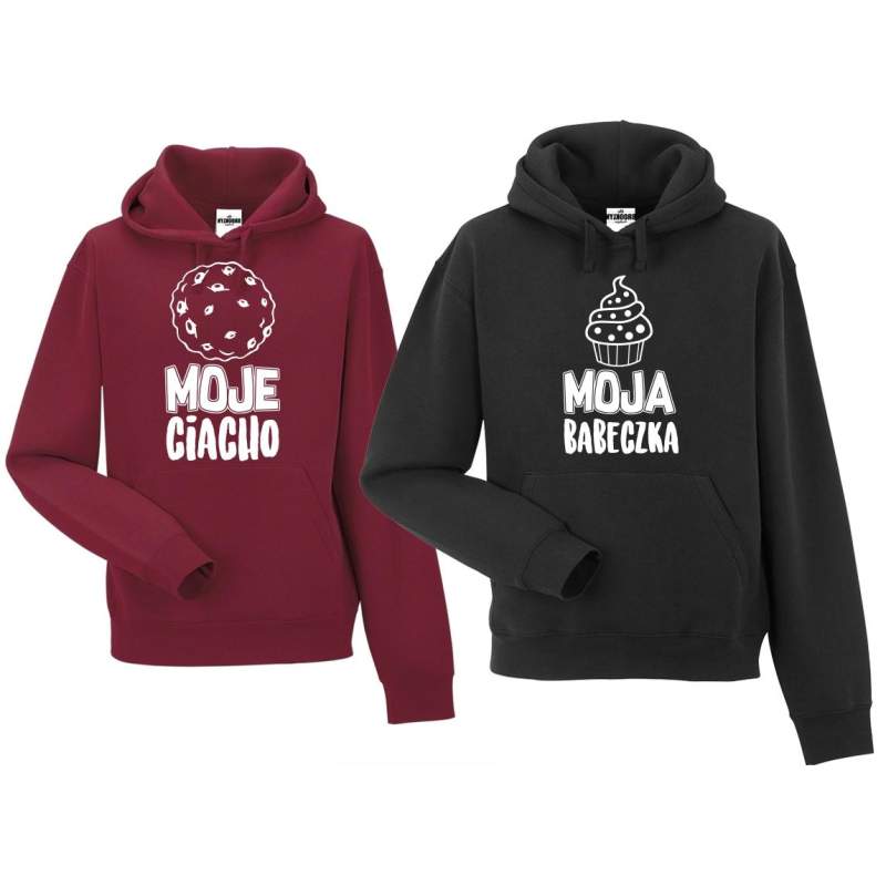 bluza z kapturem dla par Ciacho & Babeczka