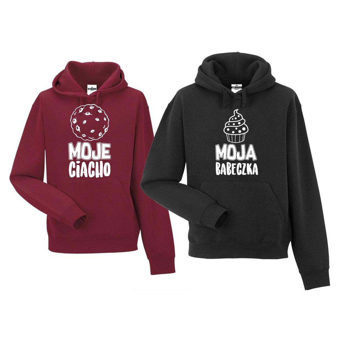 bluza z kapturem dla par Ciacho & Babeczka
