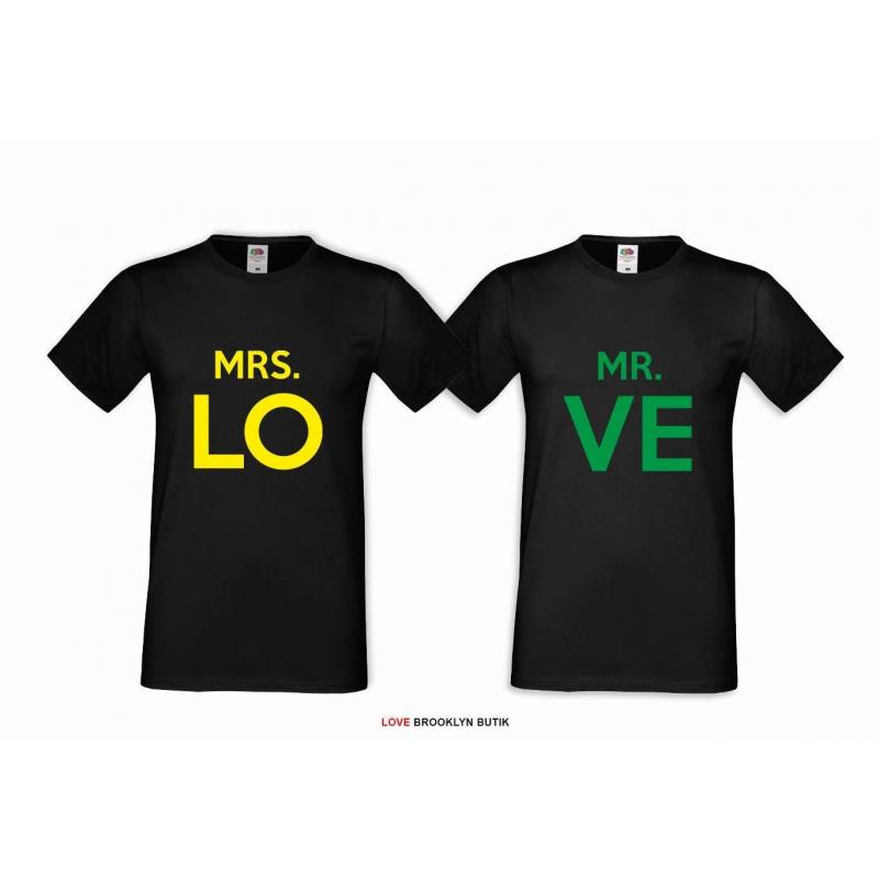 T-shirt DLA PAR 2 SZT MRS. LO & MR. FOUND COLOR