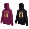 Bluza z kapturem DLA PAR 2 SZT QUEEN 01 & KING 01 GOLD