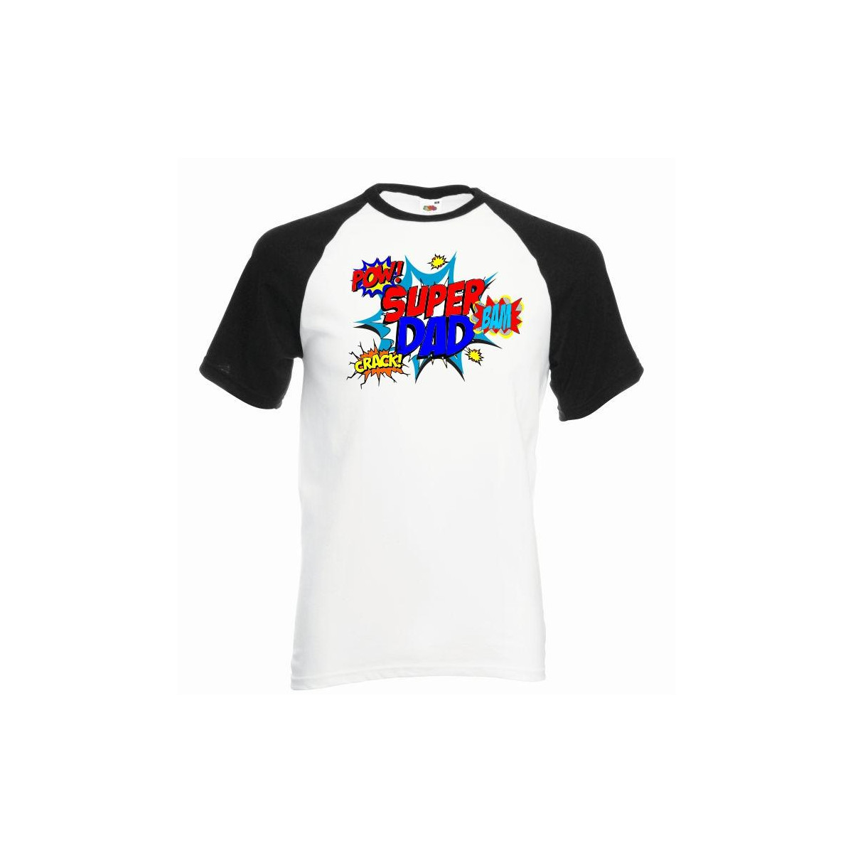 T-shirt baseball kolor super dad pow