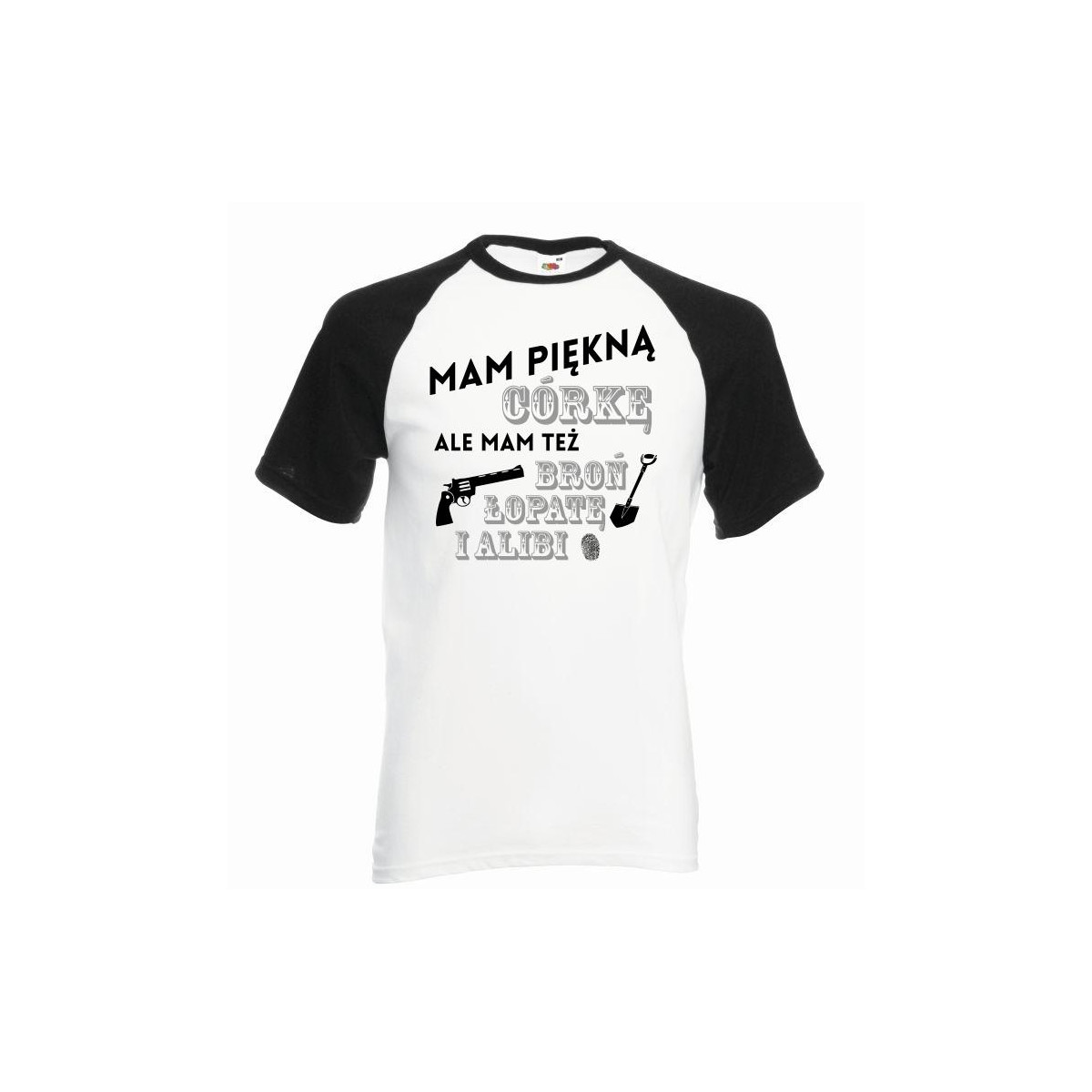 T-shirt baseball kolor mam piękną córkę