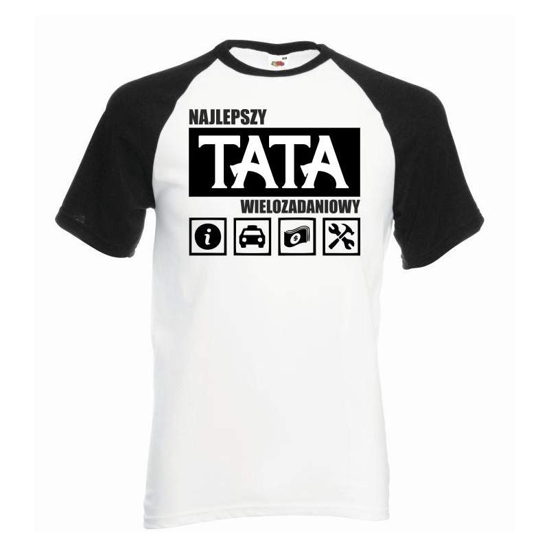 T-shirt baseball kolor tata wielozadaniowy