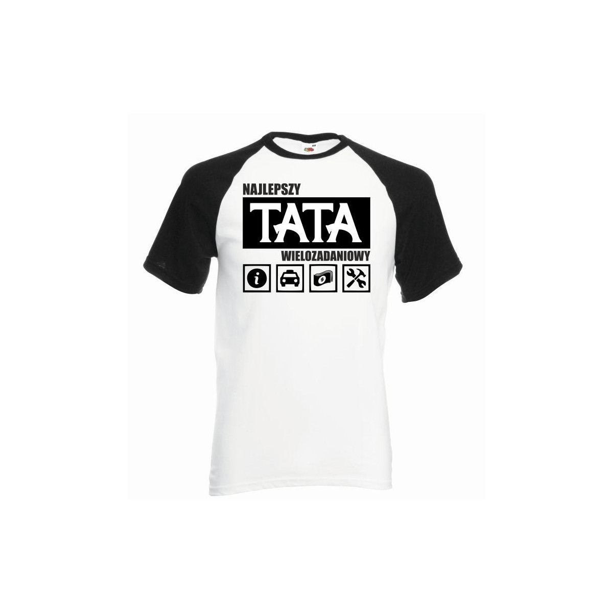 T-shirt baseball kolor tata wielozadaniowy