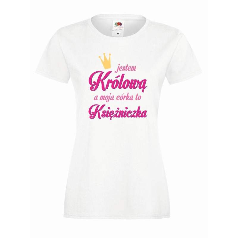 T-shirt lady DTG KRÓLOWA & KSIEZNICZKA