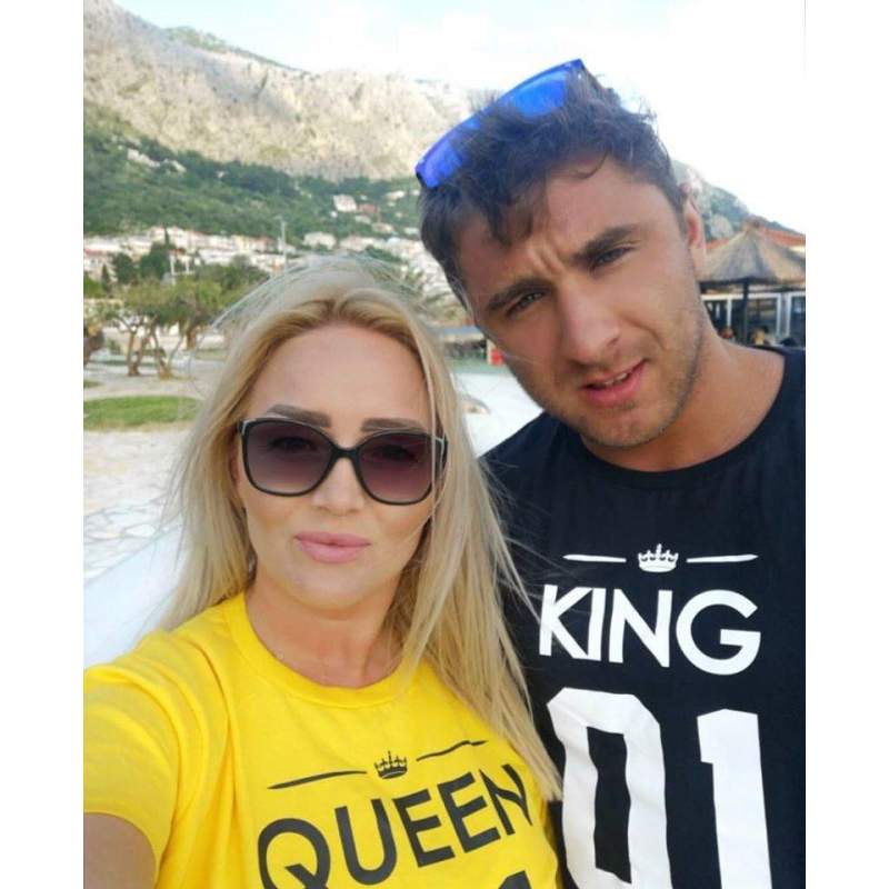 T-shirty dla par Queen 01 & King 01 żółty - czarny 2 szt