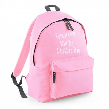 plecak szkolny tomorrow will be a better day jasno różowy