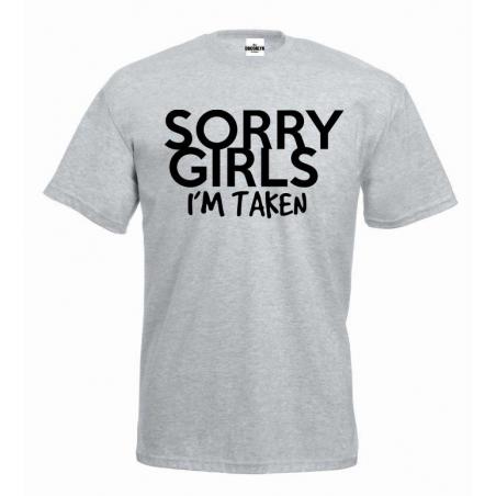 t-shirt z nadrukiem sorry girls