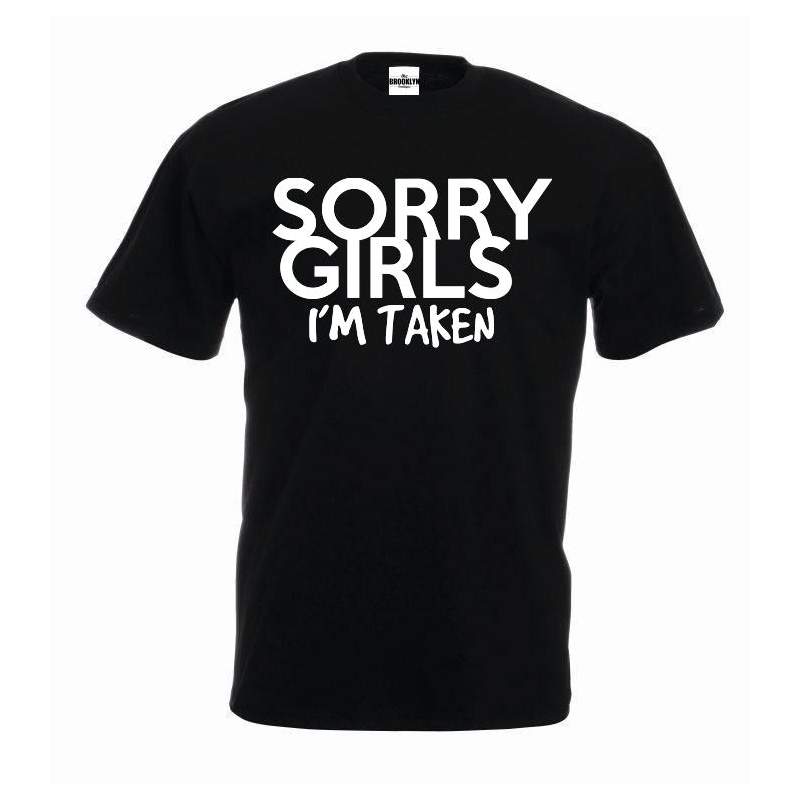 t-shirt z nadrukiem sorry girls