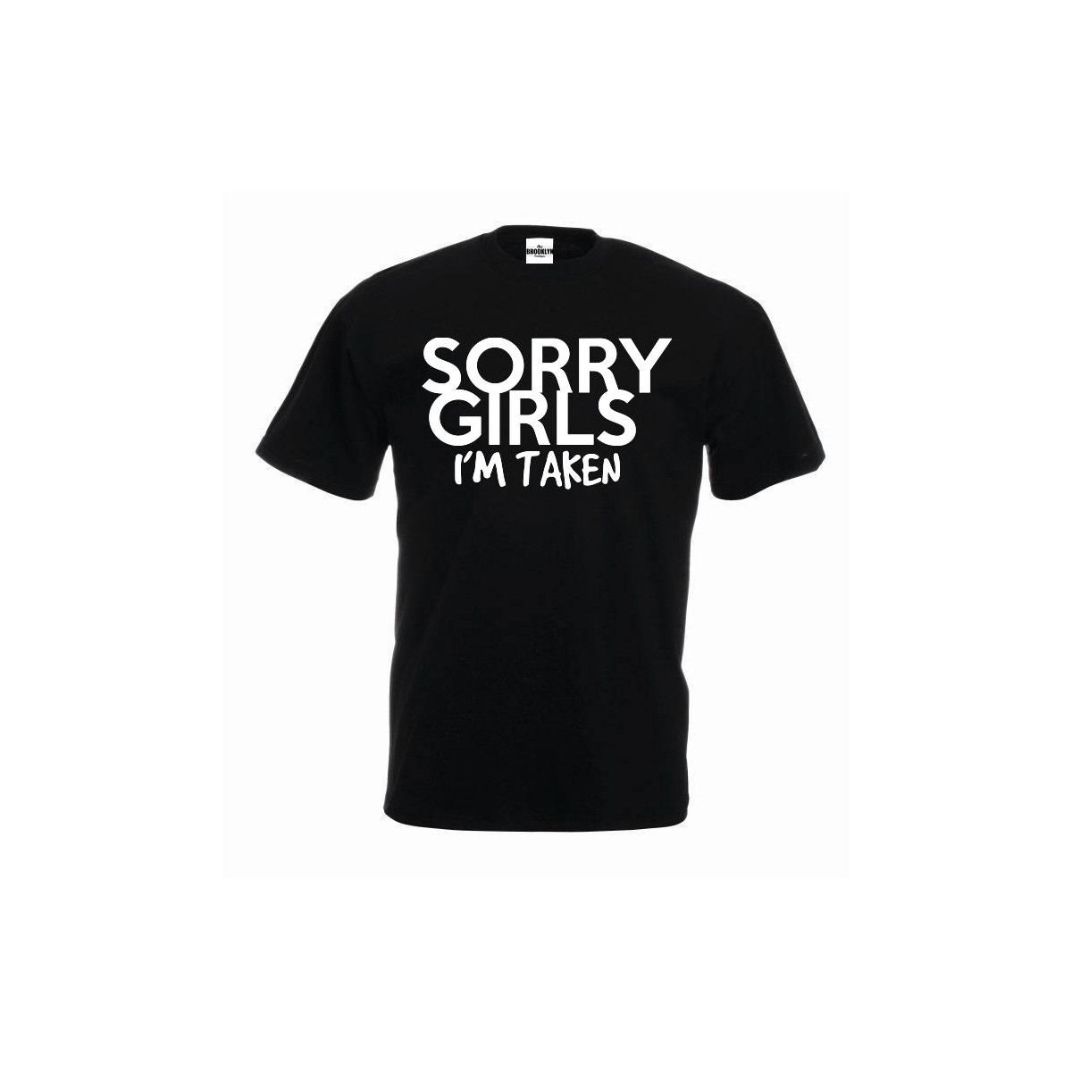 t-shirt z nadrukiem sorry girls