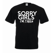 t-shirt z nadrukiem sorry girls