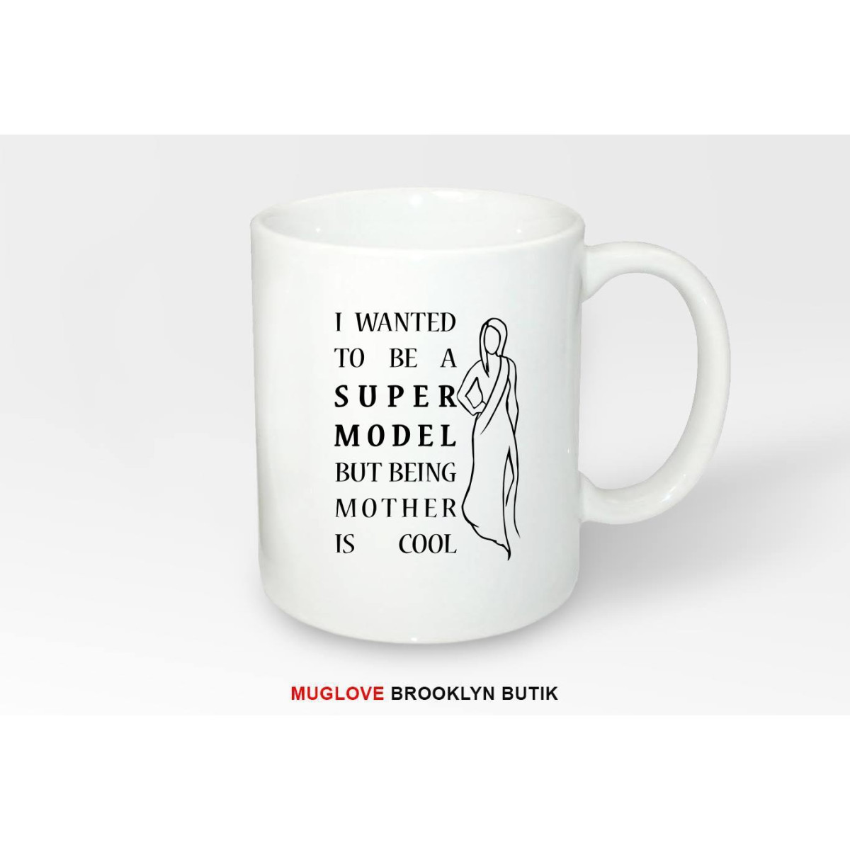 Kubek z nadrukiem I wanted to be a super model
