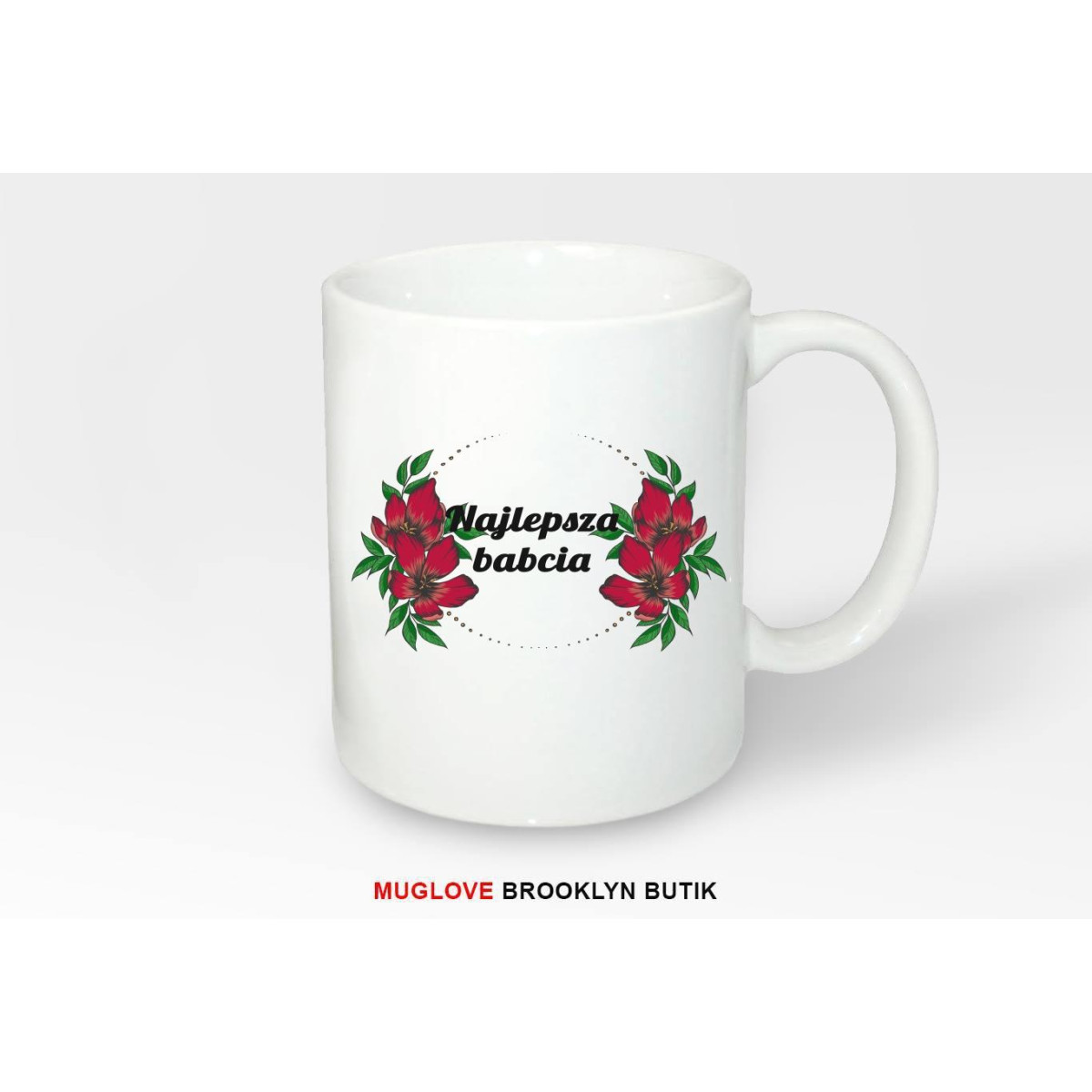Kubek z nadrukiem Najlepsza babacia kwiaty
