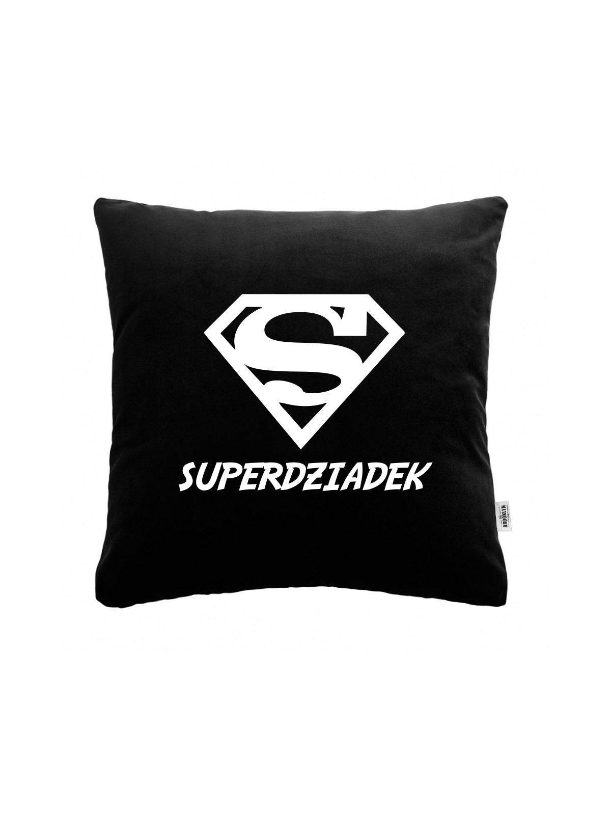 Czarna PODUSZKA druk superdziadek