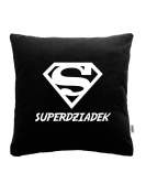 Czarna PODUSZKA druk superdziadek