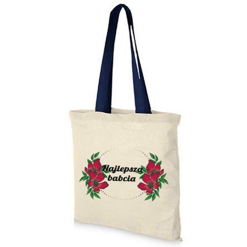 Torba dtg Najlepsza babcia kwiaty